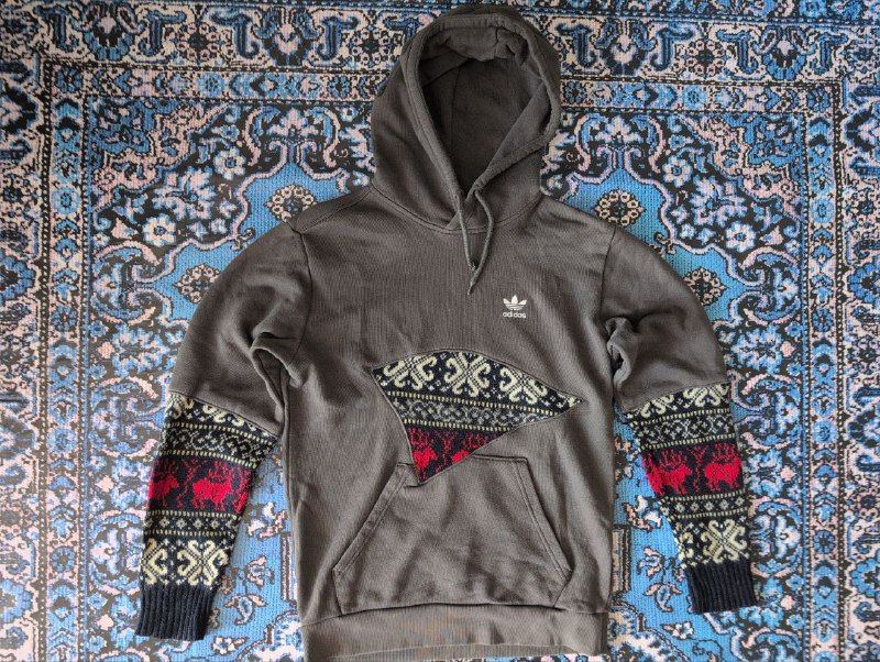 Adidas × diluga, Кастомное худи, размер L